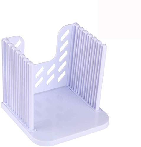 Chanhan Bread Slicer Cutting Guide ABS Bread Cutter for Homemade Bread, Loaf Cakes, Bagels | Foldable and Compact with Crumbs Tray
