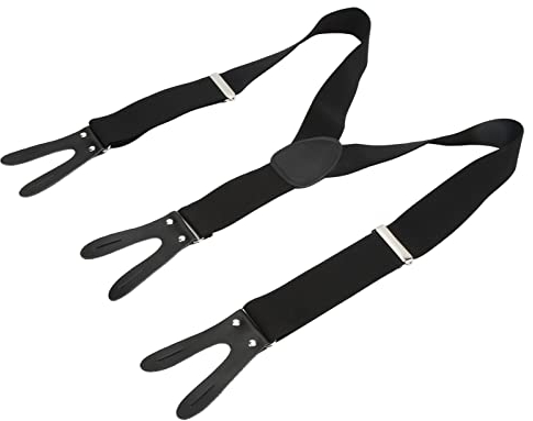 Tnfeeon Hosenträger für Herren mit Knöpfen, Verbreiterter Y-förmiger Riemen, Elegantes Elastisches Band, Bequeme Hosenträger für Den Täglichen Gebrauch, 5 X 110 Cm/2,0 X 43,3 Zoll