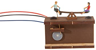 NOCH® Micro-Motion Kinderwippe, bewegliche Kinderspielplatz-Figur, 5,6 x 4,5 x 5,5 cm für die Spurweite H0 perfekt auch zum Basteln und Modellbau