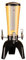 KIZQYN Biertower 3-Liter-Bierzapfanlage mit Wasserhahn, kommerzielles beleuchtetes Bierfass, Bierturm mit abnehmbaren Eiszapfen for Zuhause, Restaurant, Hotel Bierzapfanlage (Color : Schwarz)
