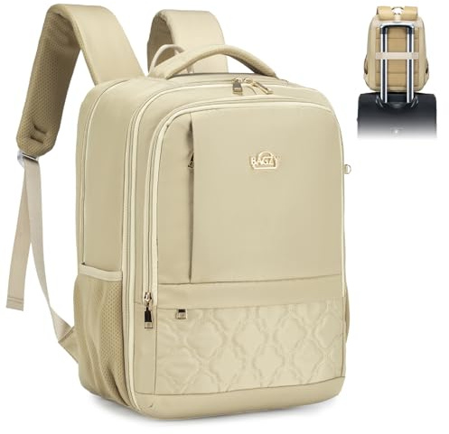 BAGZY Handgepäck Koffer 40x30x20 Wizzair, Damen Reisetasche Handgepäck Flugzeug Wasserdicht Laptoprucksack 15.6 Zoll Handgepäcks Rucksack für Kurztrips, Arbeit, Studenten, Khaki