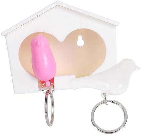 WHAMVOX Vogelhaus Schlüsselanhänger Wandhalterung Vogelhaus Schlüsselring Schlüsselringhalter Für Home Wohnheim Dekoration