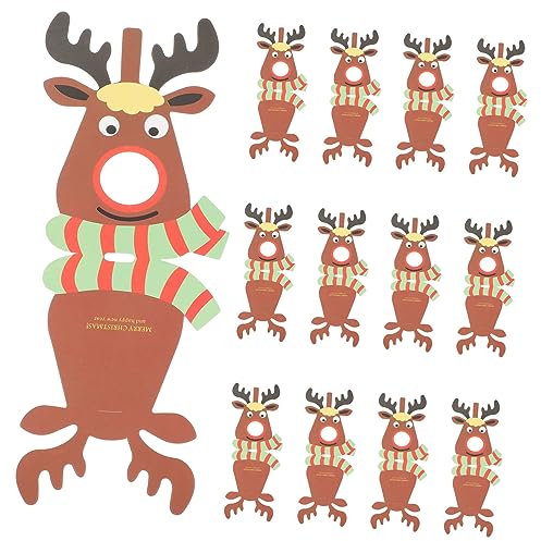 Beatifufu 75stücke Lollipop Papierkarten Für Weihnachten Süßigkeiten Dekoration Für Kindergeburtstage Und Feiertage Grünes Elch Design Für Bastelprojekte Und Feiern