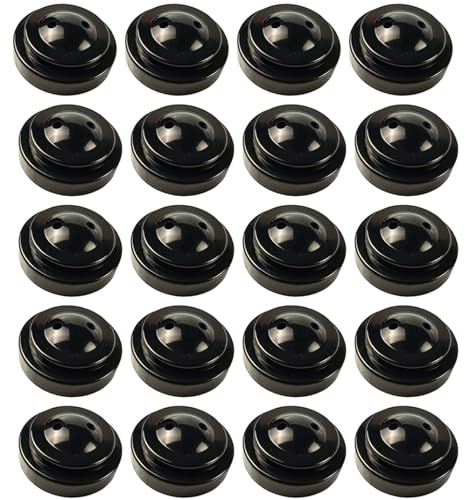 20 Pcs Black Desk Flag Holders, 2 Holes Plastic Mini Flag Holder Round Base Miniature Flag Stands for Home Office Conference Desktop Display Decor