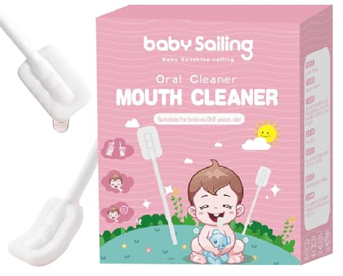 Baby Garze Pulisci lingua – 30 bastoncini morbidi per la pulizia orale, spazzolino portatile per la pulizia della lingua, garza flessibile, per la cura della lingua e dei denti dei bambini