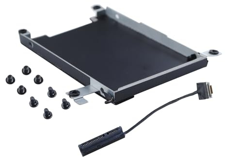 Heretom Caddy Disque Dur 2,5 /7mm 0ND8N9 Câble Connecteur 0XY5F7 | 2.5 HDD SATA SSD Caddy 0ND8N9 avec Câble 0XY5F7 pour Ordinateur Portable Dell Latitude 5500 5510 Precision 3540 3550, et Vis