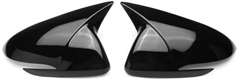 Rückspiegelkappe Für Hyundai Für I30 2017-2023 Rück Seite Spiegel Abdeckung Flügel Kappe Außentür Rückansicht Fall Trim Außenspiegel Spiegelkappen(Gloss Black)