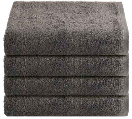 NELLA BIAGINI Telo Doccia Grande, Set da 4, Telo Bagno, 150x100 cm, 100% Spugna di Cotone, 420 gr/mq, per Sauna e SPA, Morbido, Resistente, Tinta Unita. Modello: Minerva