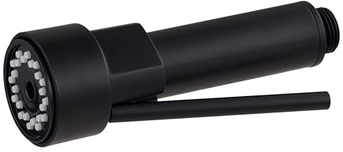 Douchette pour robinet d'évier type chef 1 jet, en laiton avec revêtement anti-glisse, manette métal, raccordement mâle 15x21 (1/2), finition noire, 100% compatible eau potable NOYON & THIEBAULT