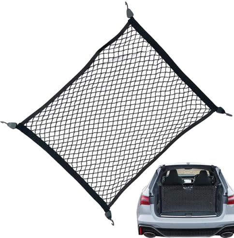 Red de seguridad de carga para camiones | robusta red de transporte para asegurar la carga | Red de ahorro de espacio para el coche, accesorios para camping, transporte y viajes