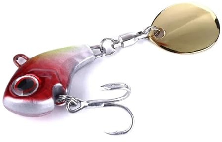 Señuelos de Pesca giratorios de Metal con vibración, cucharillas giratorias de 8 g, 16 g y 21 g, for Trucha, cebos Duros for Pesca de Trucha. para Agua Salada, Trucha(Color 06,35mm 21g)