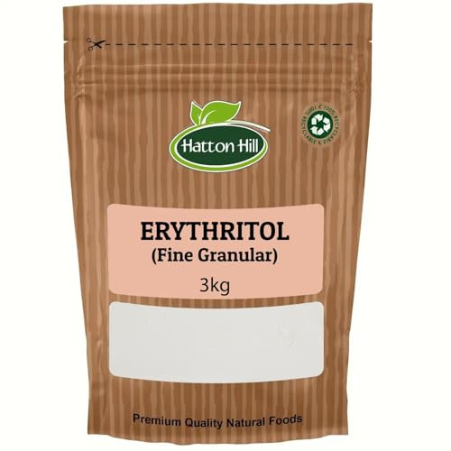 100% Erythritol 3kg Zero Calorie Plant-Based Sugar Alternative by Hatton Hill