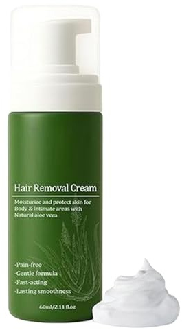 Crema Depilatoria Corpo, 60ml Rimuove Naturale Idratante, Prodotti Cura Personale per Rimuovere Doccia Bagno Casa