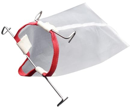 IWOWHERO Bolsa Coladora de Miel Gancho Filtro Cuadrado de Malla Fina Reutilizable para Vino Café Té y Leche Herramienta para Apicultura y Cocina Fácil de Limpiar Pieza