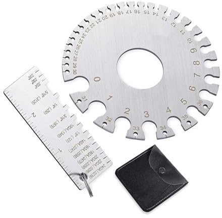 Double Side Steel Wire Gauges Wires Cable Meter Clear Scale for Metal Sheet Thickness Measurement & Welding Cable Sizing Steel Welding Gauges