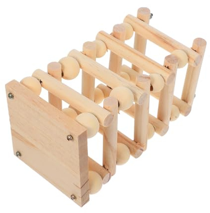 FRCOLOR Holzgras futterspender für Kaninchen und Kleintiere Langlebiges Futterregal mit Natürlicher Holzoptik Multifunktionale Heuraufe für Hasen Meerschweinchen Hamster und Chinchillas