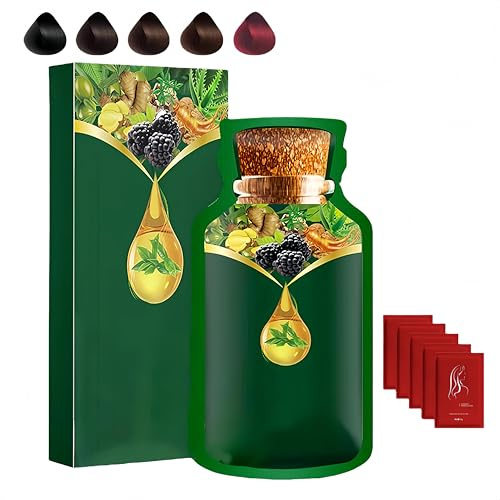 Tintura per capelli delicata a base vegetale, rapida e facile da usare - Formula ad azione rapida, estratti vegetali nutrienti per un colore intenso e capelli sani (Castano castano)