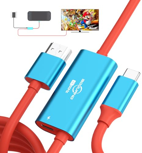 Switch 2 Dock portatile TV Docking Station compatibile con Nintendo Switch / Switch2 / Steam deck / ROG Ally X USB-C a HDMI Cable 4K @60HZ / HDMI 2.0 / USB3.0 5Gbps / PD3.0 100W TV Dock Station (S2CA)
