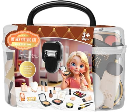 Prinsessan Makeup Kit för cosplay – Kosmetiskt set för, rollspel inomhus | Det interaktiva leksetet uppmuntrar kreativitet och fantasi, rankbox