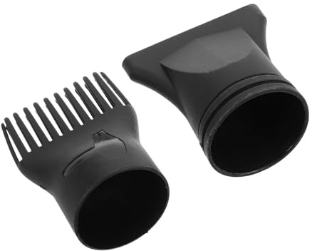 Lurrose Ugello per Asciugacapelli in Plastica 2 Pezzi per Salone Professionale con Beccuccio Piatto e Pettine, Facile Installazione per Asciugatura e Styling Chioma