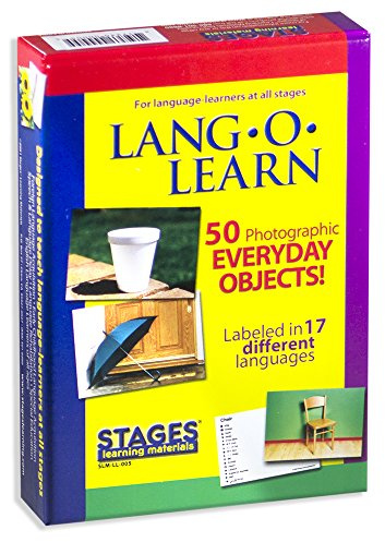 Stages Learning Materials Lang-O-Learn ESL Everyday Objects Vocabulary Photo Cards Flashcards for English, Spanish, French, German, Italian, Chinese