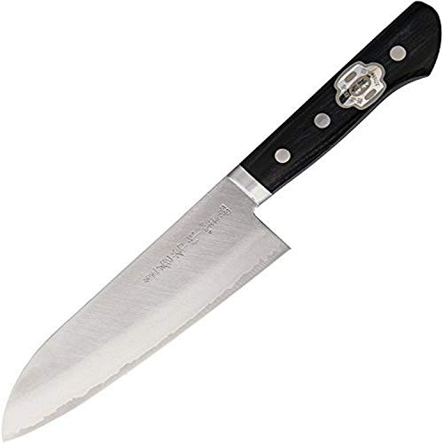 Kanetsune KC142 Santoku, Couteau Japonais Acier, Noir/INOX, 28,5 x 4,5 x 2,3 cm