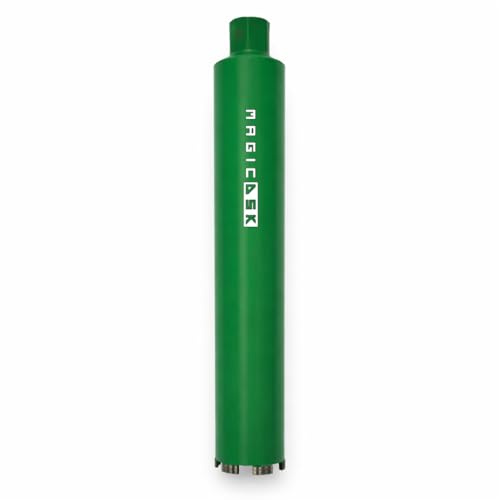 MagicDSK FT82450 Punta per trapano diamantata, Corona Diamantata Professionale, Diametro 82 mm, Lunghezza 450 mm, Attacco UNC 1 1/4 -Carotaggio Cemento Armato, Pietra e Laterizi – Uso Secco/Acqua