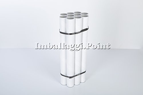 IMBALLAGGI.POINT - 10 STÜCKE VERSANDROLLE KARTON MIT DECKEL PAPPRÖHREN VERSANDHÜLSEN TRANSPORTROLLE LANG 940MM X 60 MM DURCHMESSER POSTER PAPIERE DOKUMENTE GROßE FORMATE EXPEDITION VERPACKUNG PAPPE