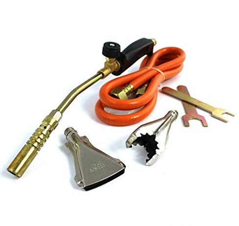 Unibos Propane Butane Gas Torch Weed Burner Hose Pipe Welder Roofers Plumbers Kit New