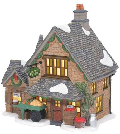 Department 56 Dickens' Village Cotswold Greengrocer Lit Building, 6.61 Inch, Multicolor