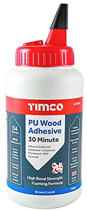 TIMCO PU-Holzkleber, 30 Minuten, braune Flüssigkeit, 750 g