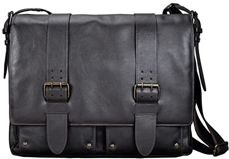 fixbag Unisex Fahrrad-umhängetasche mit Klickfix Kompakt Taschenschiene Fürs Fahrrad, Laptoptasche für 15 Notebook, Echtleder Tasche Gepäck- Handgepäck (1er Pack)