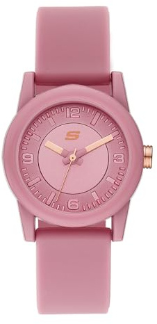 Skechers Watch for Women, Purple Colored Quartz Three Hand Movement with Silicone Strap