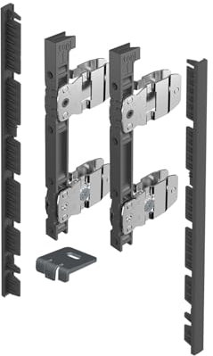 AvanTech YOU Verbinderset für Innenfront zum Selbstablängen, Nutzung mit Zarge, Systemhöhe 187, anthrazit_Artikel _ 9257621