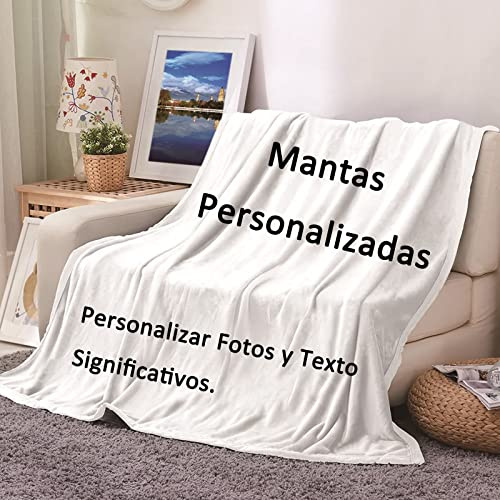 ANAZOZ Cobija Bebe Personalizada,Manta Grande Franela,Cobija para Invierno Puentes y Río Manta de Cama Marrón Azul