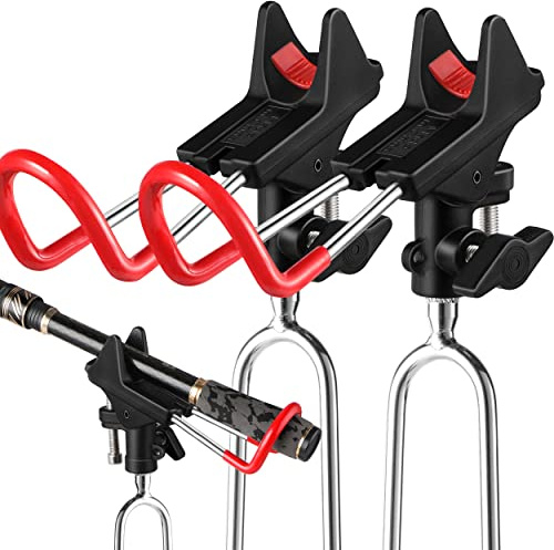 PLUSINNO Fishing Rod Holders for Bank - Upgraded Fishing Pole Holders for Ground, Beach, 360 Degree Adjustable Fishing Pole Stand Equipment, Gift for Men Father’s Day, Birthday Day