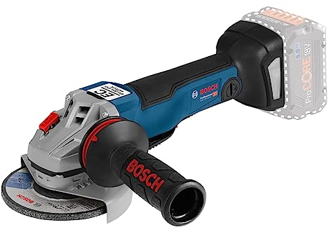 Bosch Professional 18V System Cordless Angle Grinder GWS 18V-10 P (Brushless Motor, Equal Power to a 1,000 W Corded Grinder, Kickback Control, Intelligent Brake System)