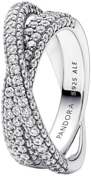 PANDORA Timeless Ring, überkreuzt, Sterlingsilber, mit klarem Cubic Zirkonia