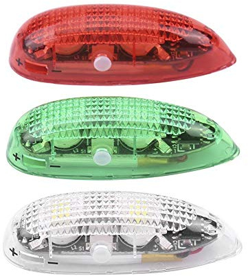 3PCS RC Plane Wireless LED Light Kit for Airplane Aircraft Helicopter Fix Wing Quadcopter, Water Droplet Shape Double/Quick/Flicker Flash Drone Lights, Red Green White LED Flashing Lights