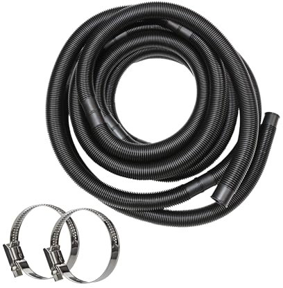 HAF® Hochwertiger Pool Schwimmbadschlauch 32mm Schwarz 12 Meter für Garten & Schwimmbad | Solarschlauch inkl. 2X Edelstahl Schlauchschellen | Poolschlauch | Pumpenschlauch - Qualität: Made in Germany