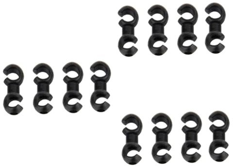 Sosoport 60stücke Fahrrad Kabelclips c S-Haken Clip Für Brems Und Schaltzüge Halterung Zur Kabelführung Schwarz Robust Und Langlebig Für Ordentliche Kabelführung Beim Radfahren