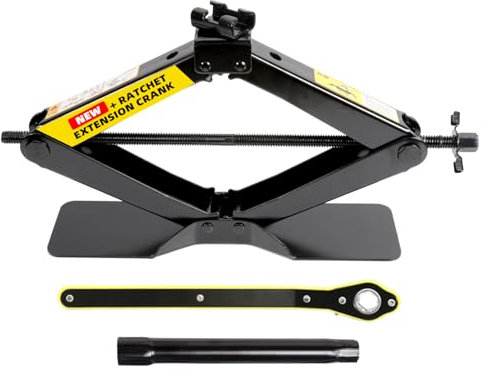 LEADSTAND Scissor Jack is 3 tons with Extension crank Labor-saving Design, Thickened Steel Plate. It Can Be Used With Electric Drill, Suitable for Cars and SUV