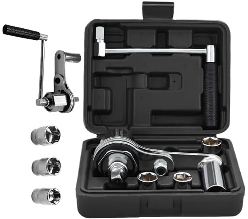 Genérico Juego De Llave Multiplicadora De Par - Juego De Llaves Para Tuercas De Rueda Manual,Extractor De Tuercas Con Casquillos Y Kit Cambio Neumáticos Para Taller, Camiones Y Autocaravanas