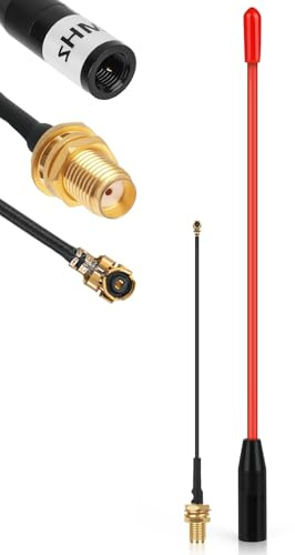 Meshtastic LoRa Antena 868 MHz10 dBi de ganancia – Omni SMA macho 17 cm largo alcance Soft Whip antena (rojo)