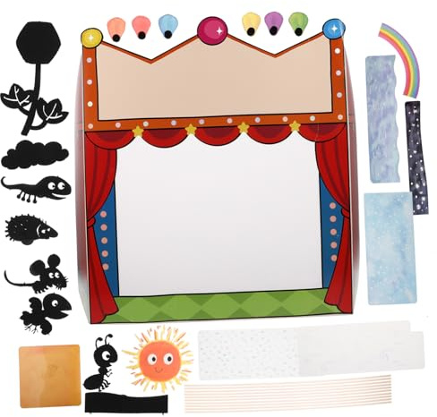 BESPORTBLE Schattenspiel Satz Kinder Selbstgemacht Puppentheater Handpuppenmodell Fingerpuppenbühne Kreatives Basteln Wissenschaft Spielzeug