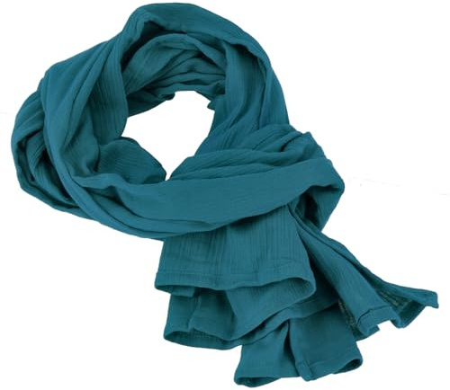 GURU SHOP Indisches Baumwolltuch, leichter Musselin Schal, 50x150 cm | Vielseitig einsetzbar, weich und leicht, ideal als Schulter- oder Kopftuch, dekorativ im Wohnbereich.