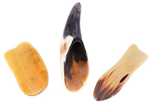 YOSADIER 3 Stück Ochsenhorn Gua Sha Schabestäbe Leicht Langlebig Natürlicher Massage Scraper für Gesicht Körper Sanfte Wellness Entspannung Tragbar für Gezielte Akupunkturpflege