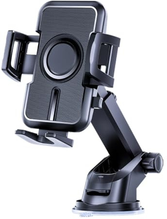 Kfz-Handyhalterung 4-7 Zoll, starker Saugnapf, 360° Drehung, Armaturenbrett-/Windschutzscheiben-Halterung, hüllenfreundlich, Einhandbedienung, universelle Passform