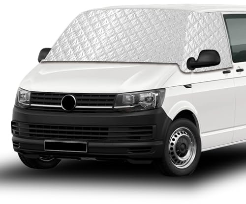 Frontscheibenabdeckung für VW T6/T6.1 Transporter Multivan (2015-2024) | Passend für California & Caravelle | 4-Jahreszeiten Sonnenschutz & Frostschutz | Hitzeschutz, Eis- & UV-Schutz