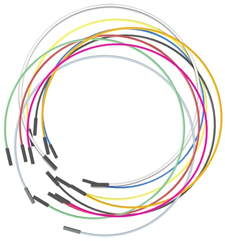 ELFJMZP Paquete de 20 cables Dupont de silicona ultra suave (10 colores x 2) – 30 cm, 1 pin a 1 pin de paso de 2,54 mm, 1,3 mm de diámetro, ideal para ingeniería, depuración de circuitos, aficionados